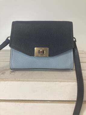 MICHAEL KORS MINI BLUE PEBBLED LEATHER WOMENS CROSBODY BAG